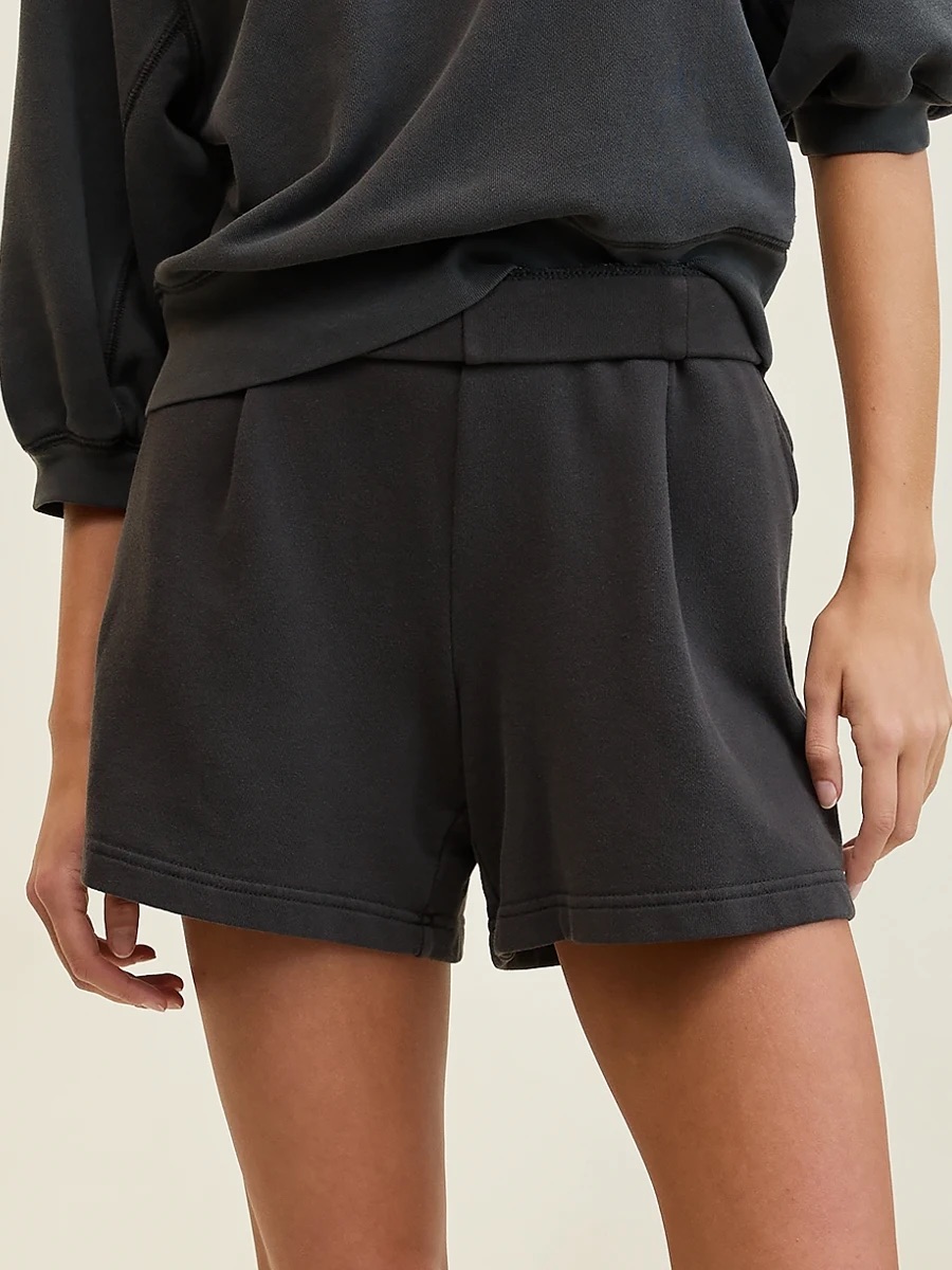 Aerie New Heights Trouser Fleece Shorts Gray Size Xxs